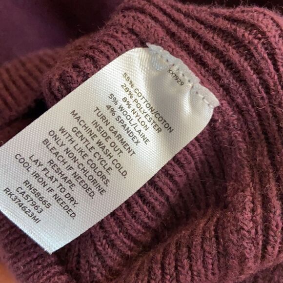 Nordstrom Abound Dolman V-Neck Tunic Sweater Size Large Burgandy - Picture 8 of 8